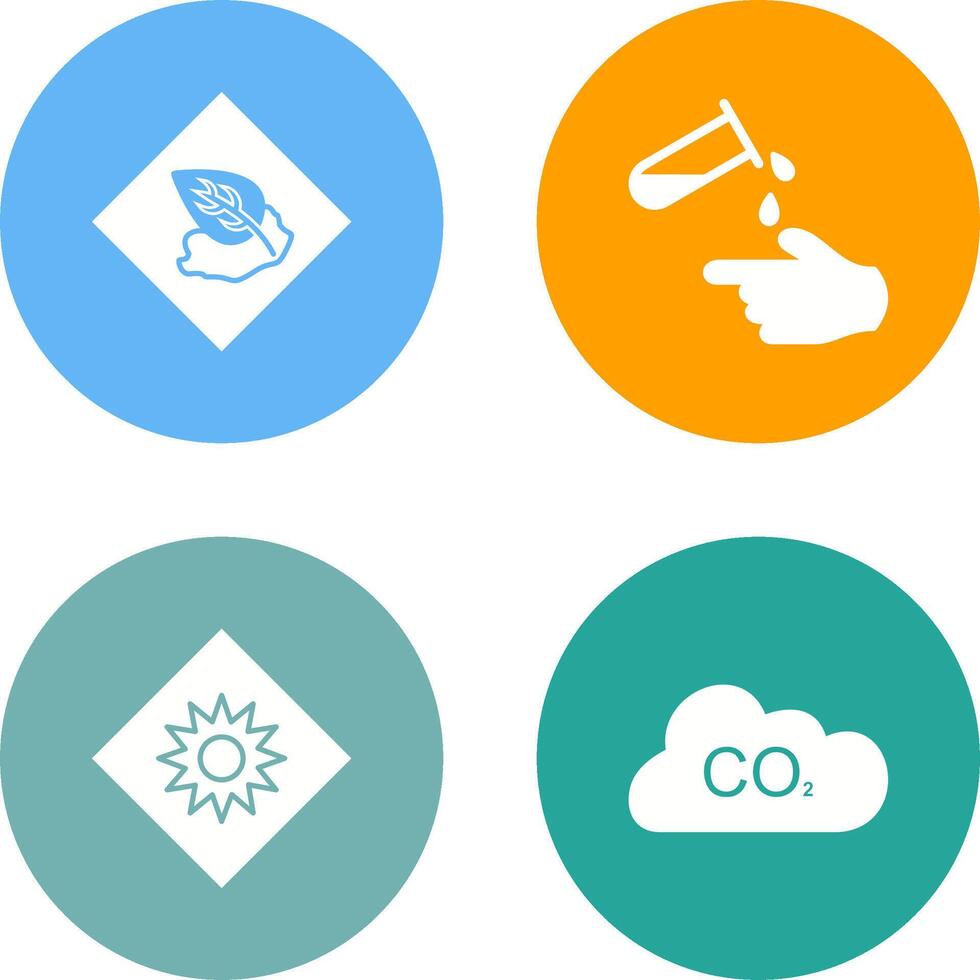 Environment hazard and Corrosive hazard Icon vector