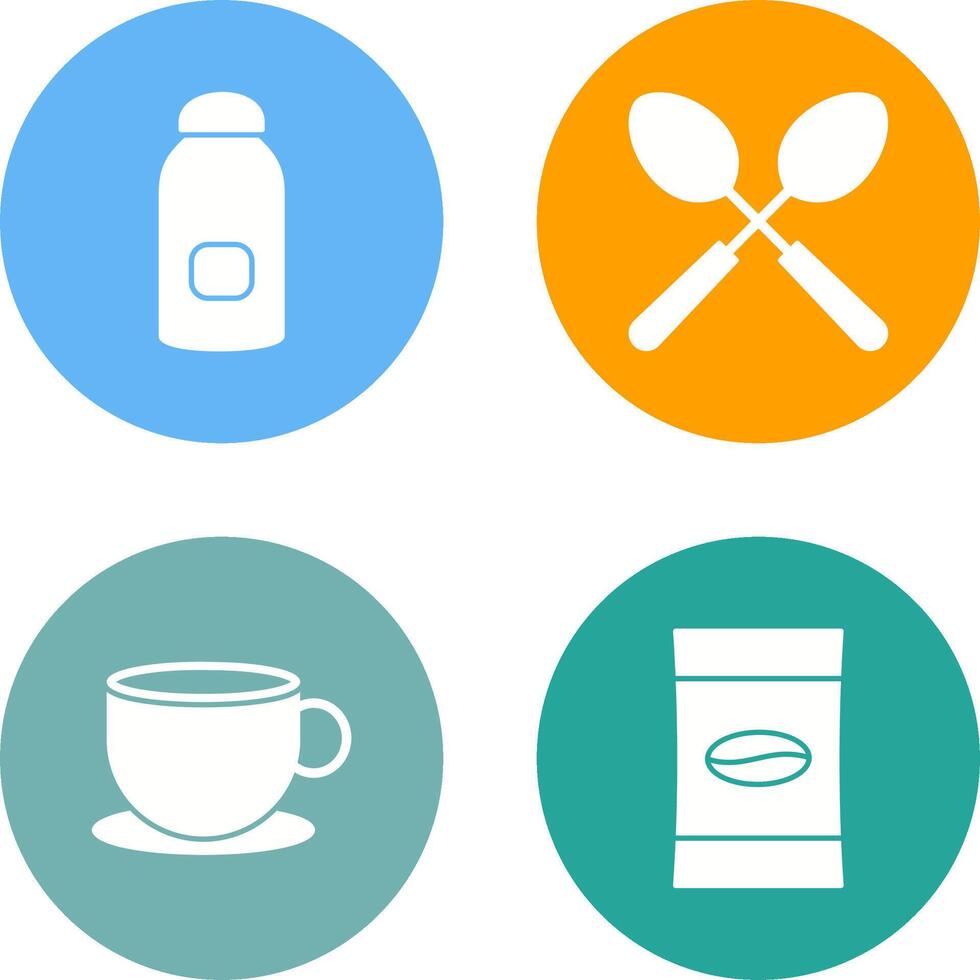 syrup and spoon Icon vector