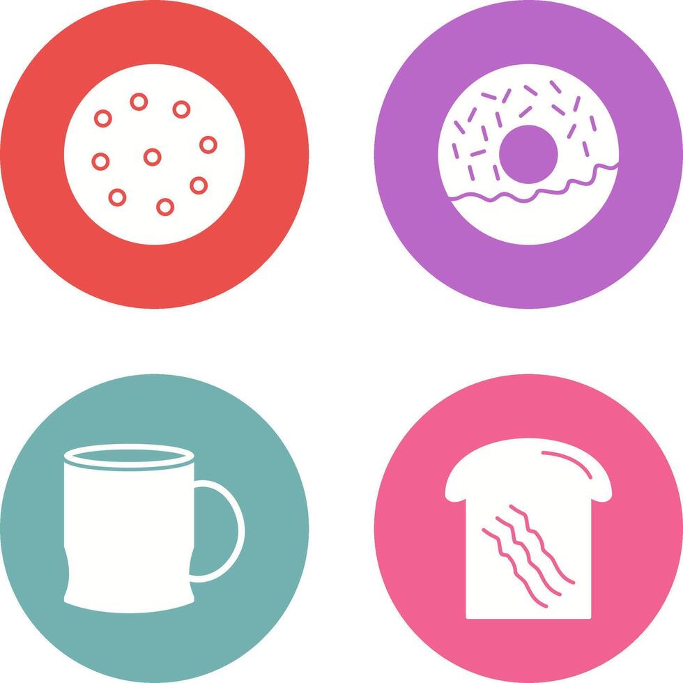 cookie and doughnut Icon vector