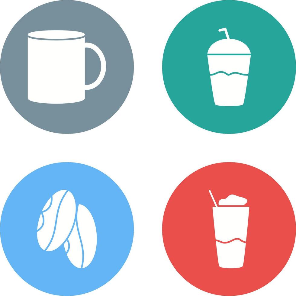 Coffee mug and Frappe Icon vector