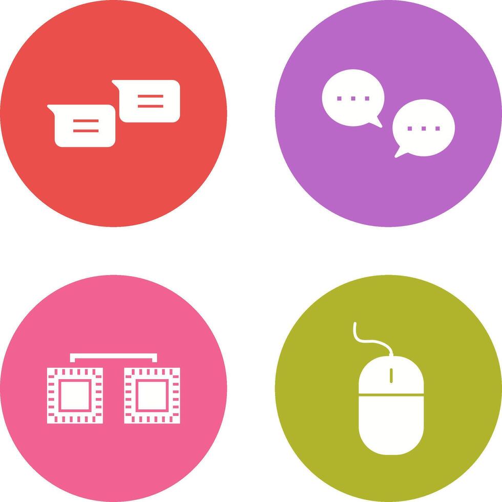 messages and conversation bubbles Icon vector