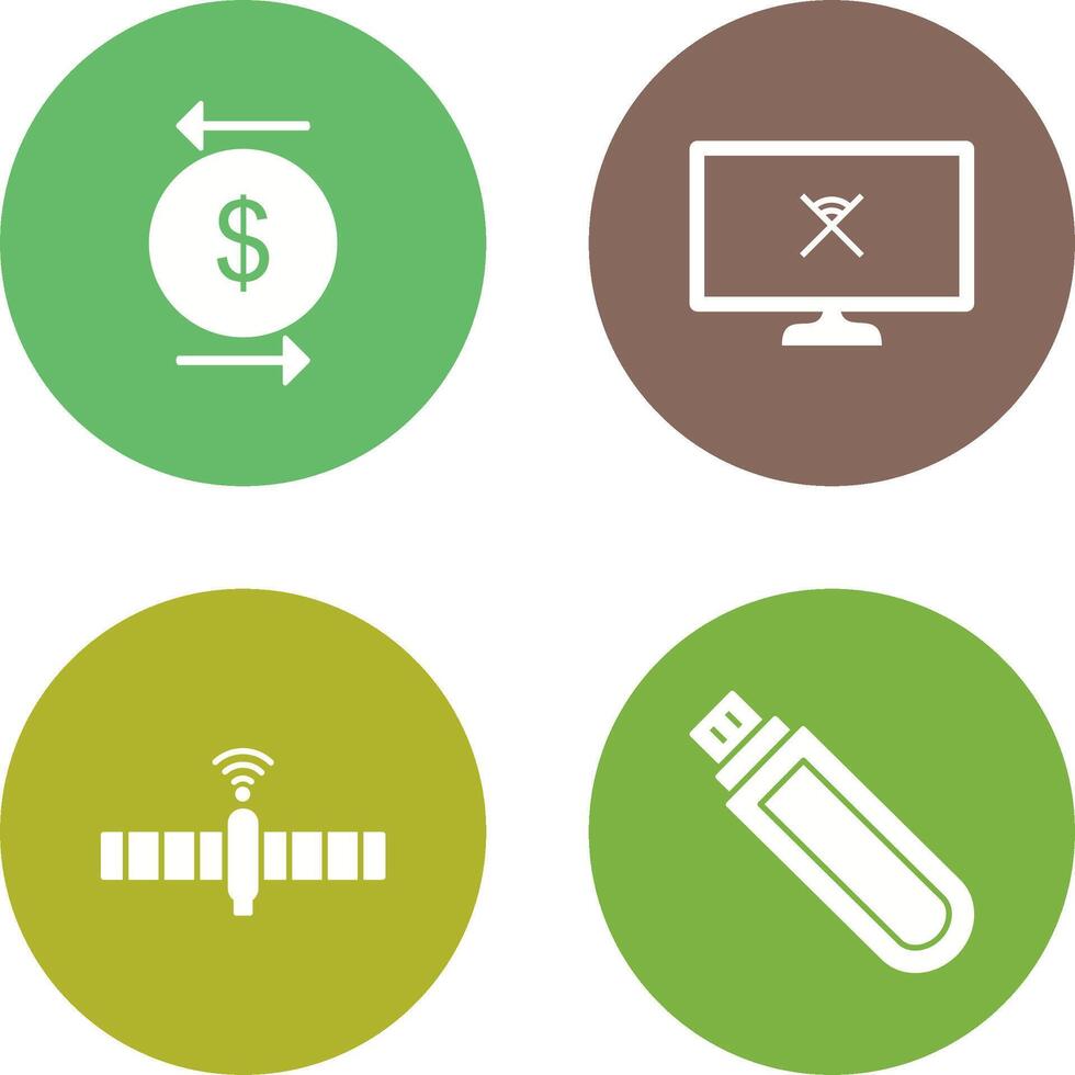 transaction and disconnected network Icon vector