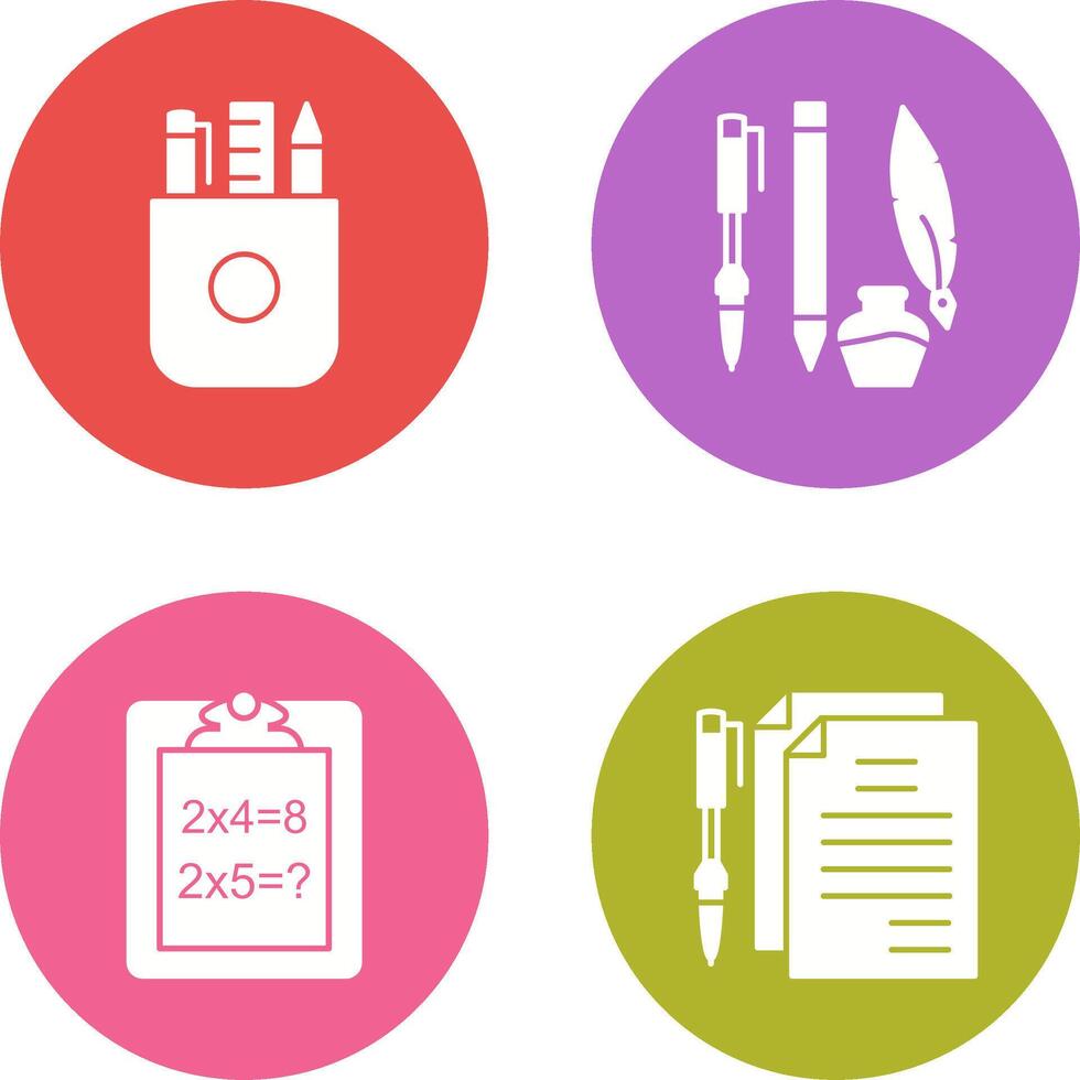 Stationery and Writing Equipment Icon vector