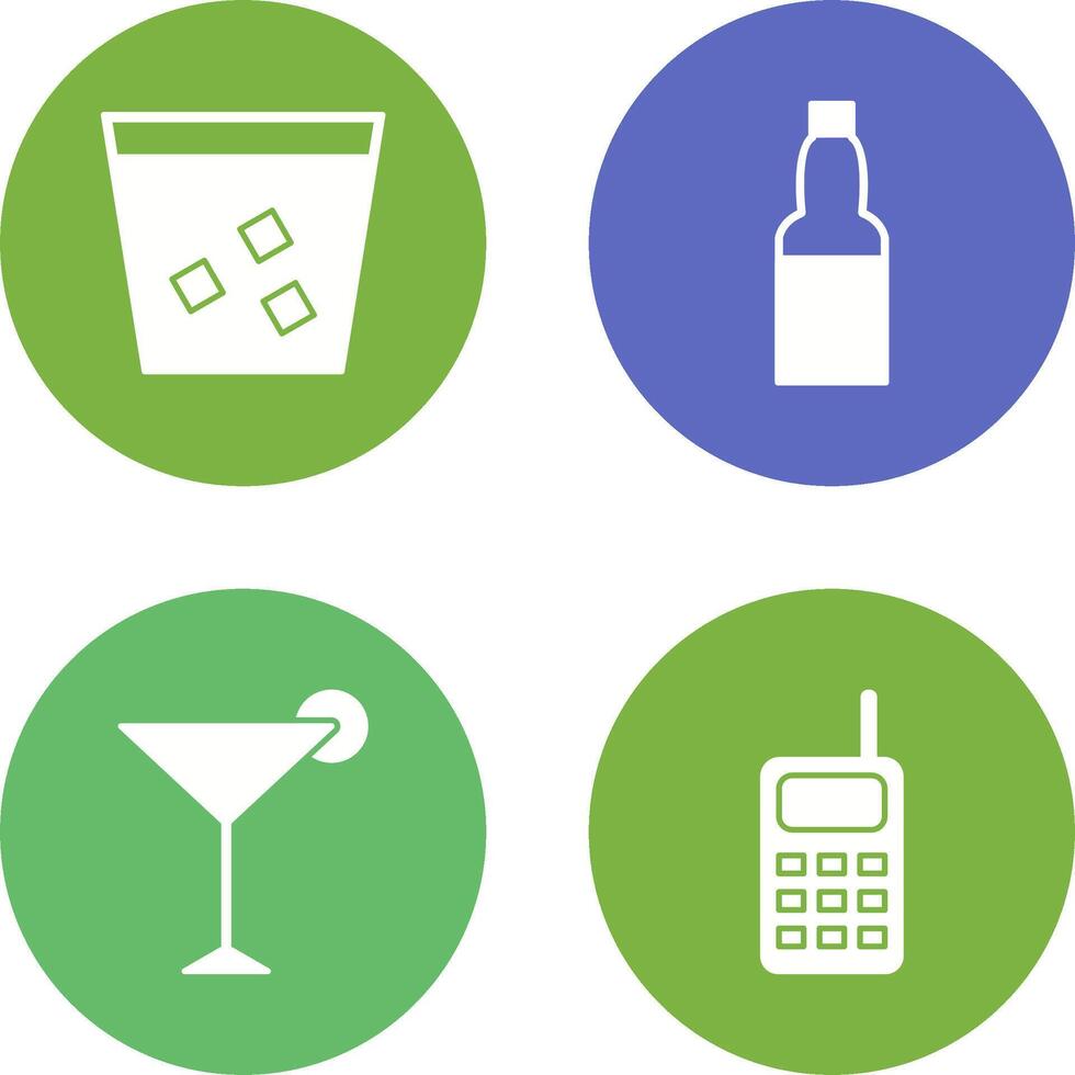 double shot and craft beer Icon vector