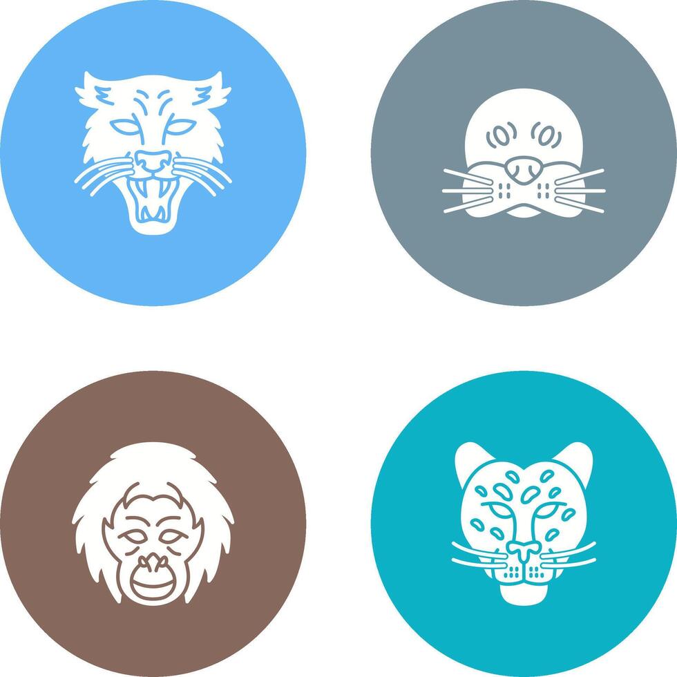 Puma and seal Icon vector
