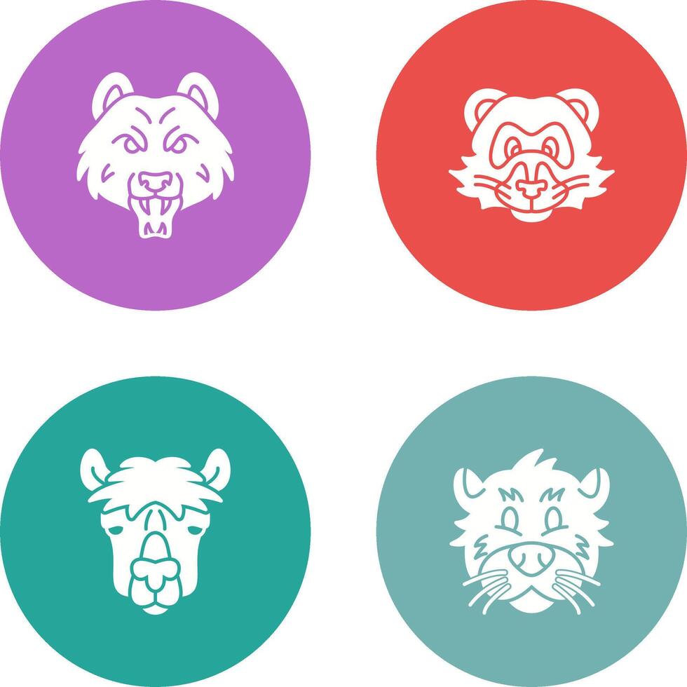 Bear and Ferret Icon vector