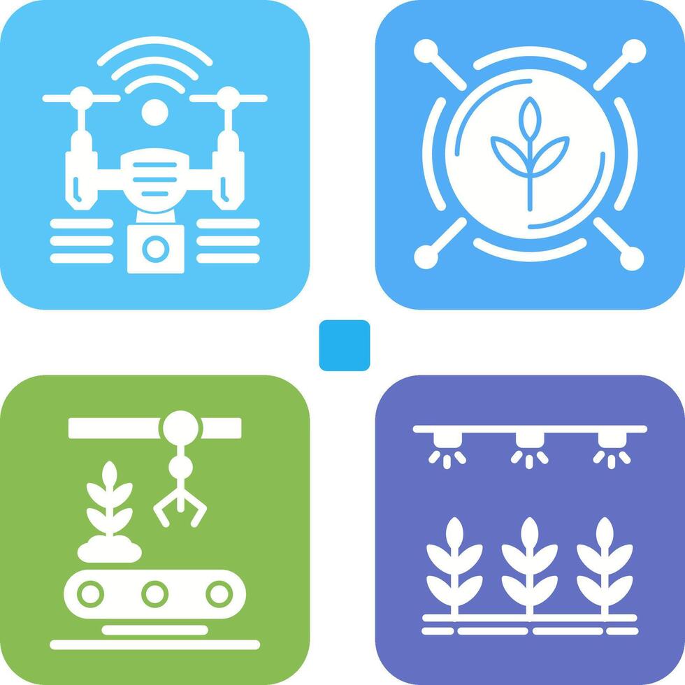 Analytics and Drone Icon vector