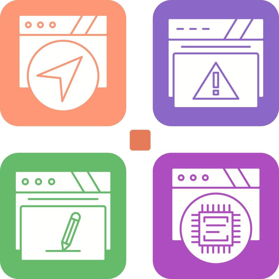 Navigation and Alert Icon vector