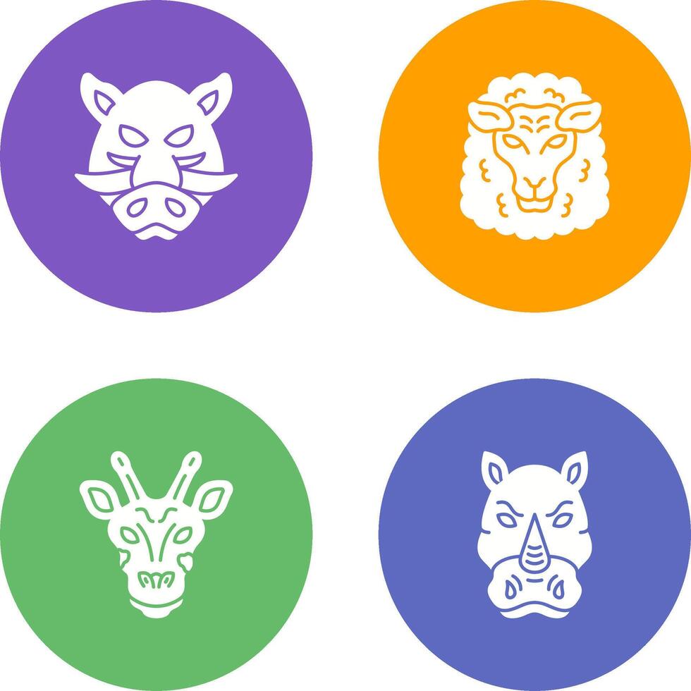 Sheep and Boar Icon vector