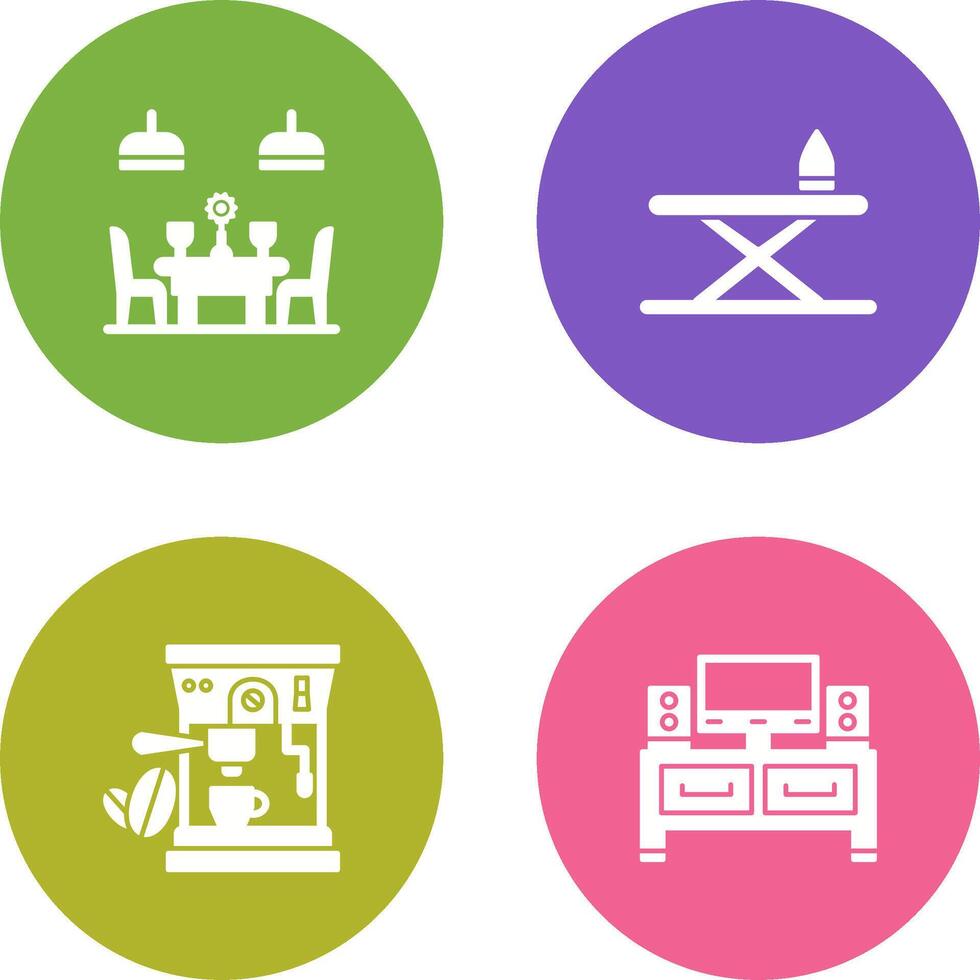 Iron Board and Table Icon vector