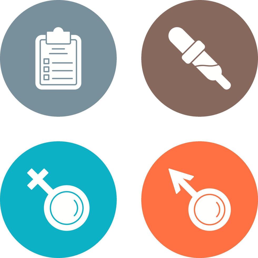 Diagnosis and Dropper Icon vector