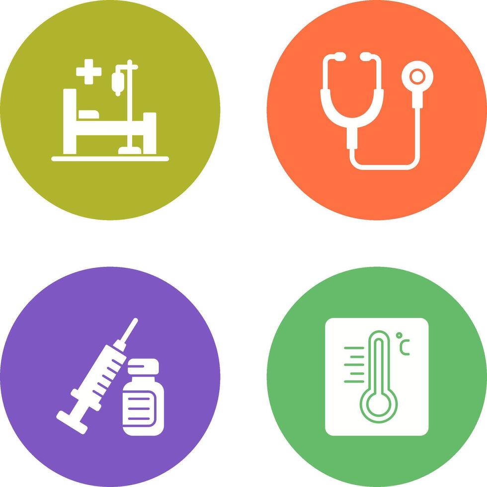 Stethoscope and Hospital Icon vector