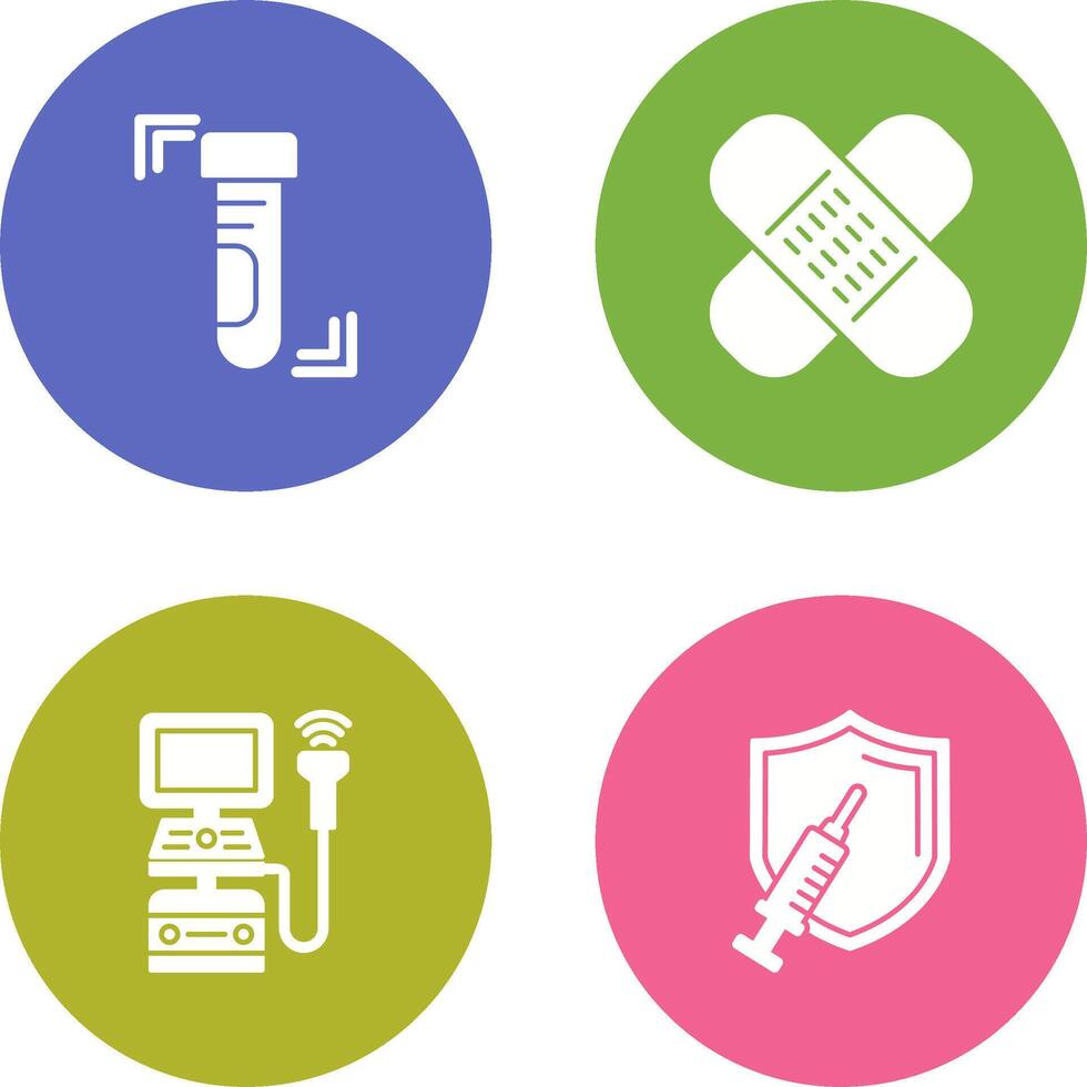 Test Tube and Wound Icon vector