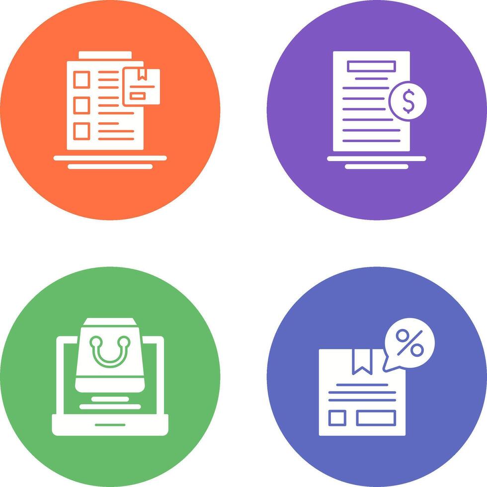 Order List and Your Bill Icon vector