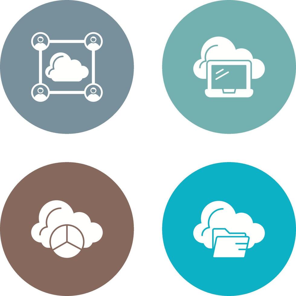 Network and Laptop Icon vector