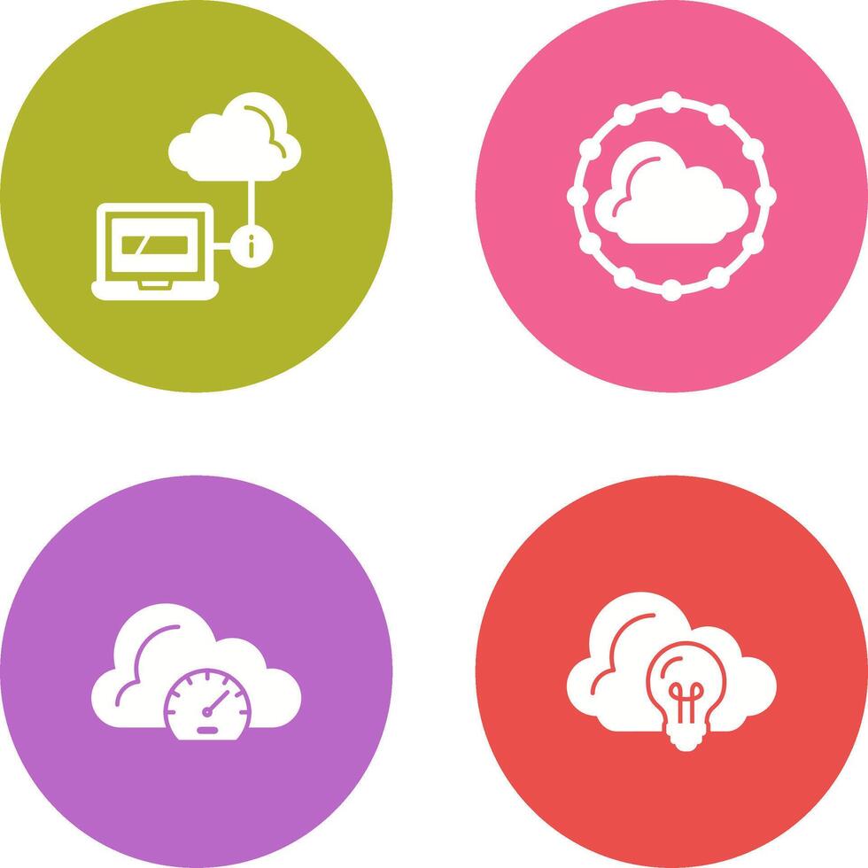 Laptop and Cloud Icon vector