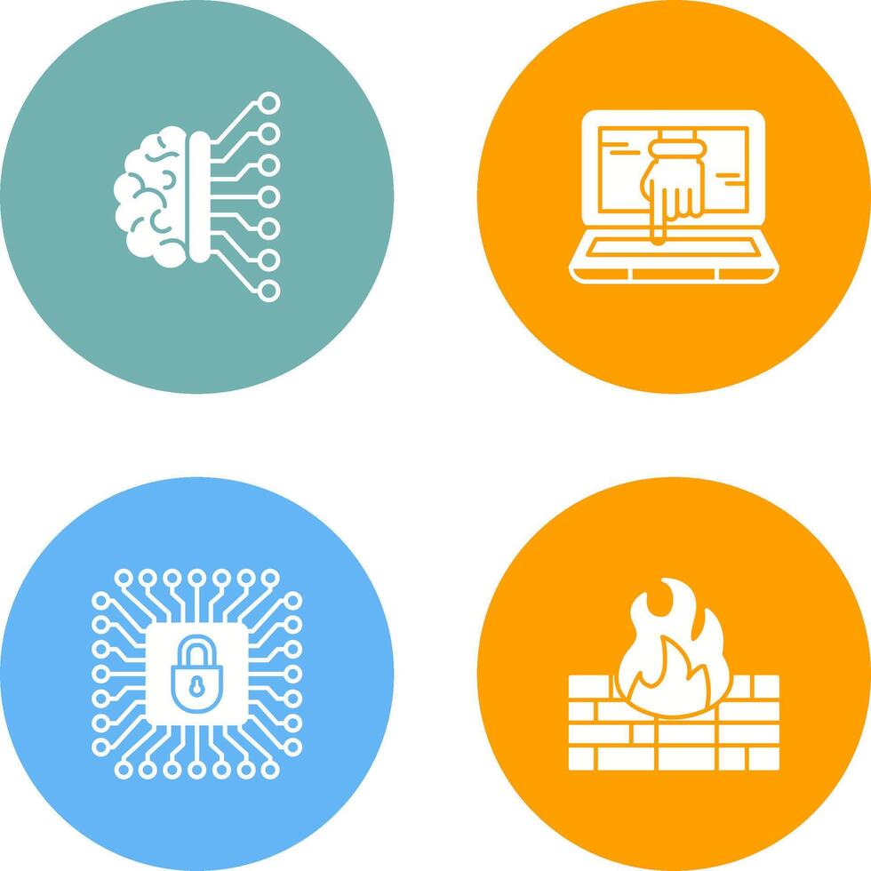 Machine Learning and Hacking Icon vector