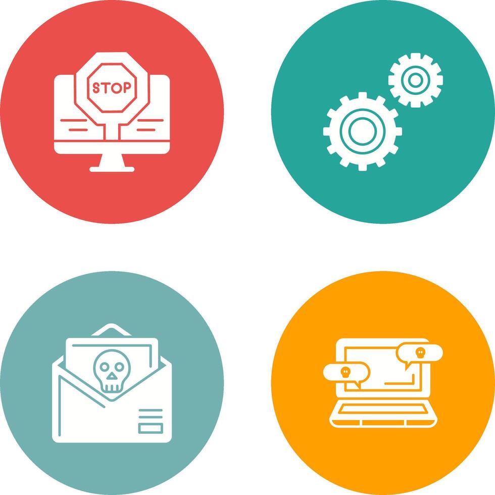 Stop and Setting Icon vector