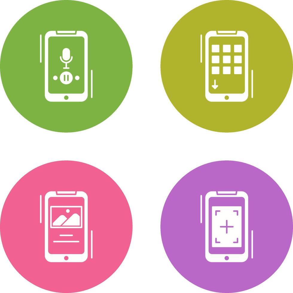 Voice Record and Device Icon vector