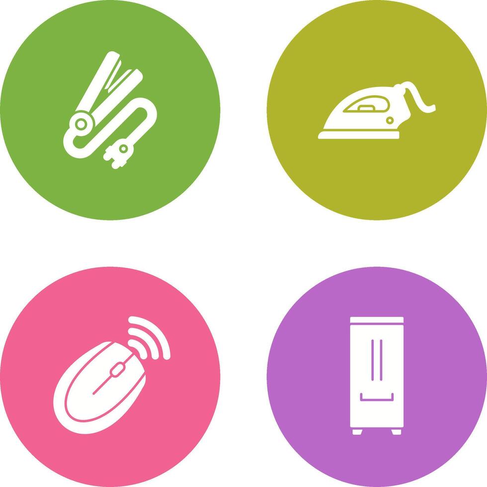 Hair iron and Laundry Icon vector