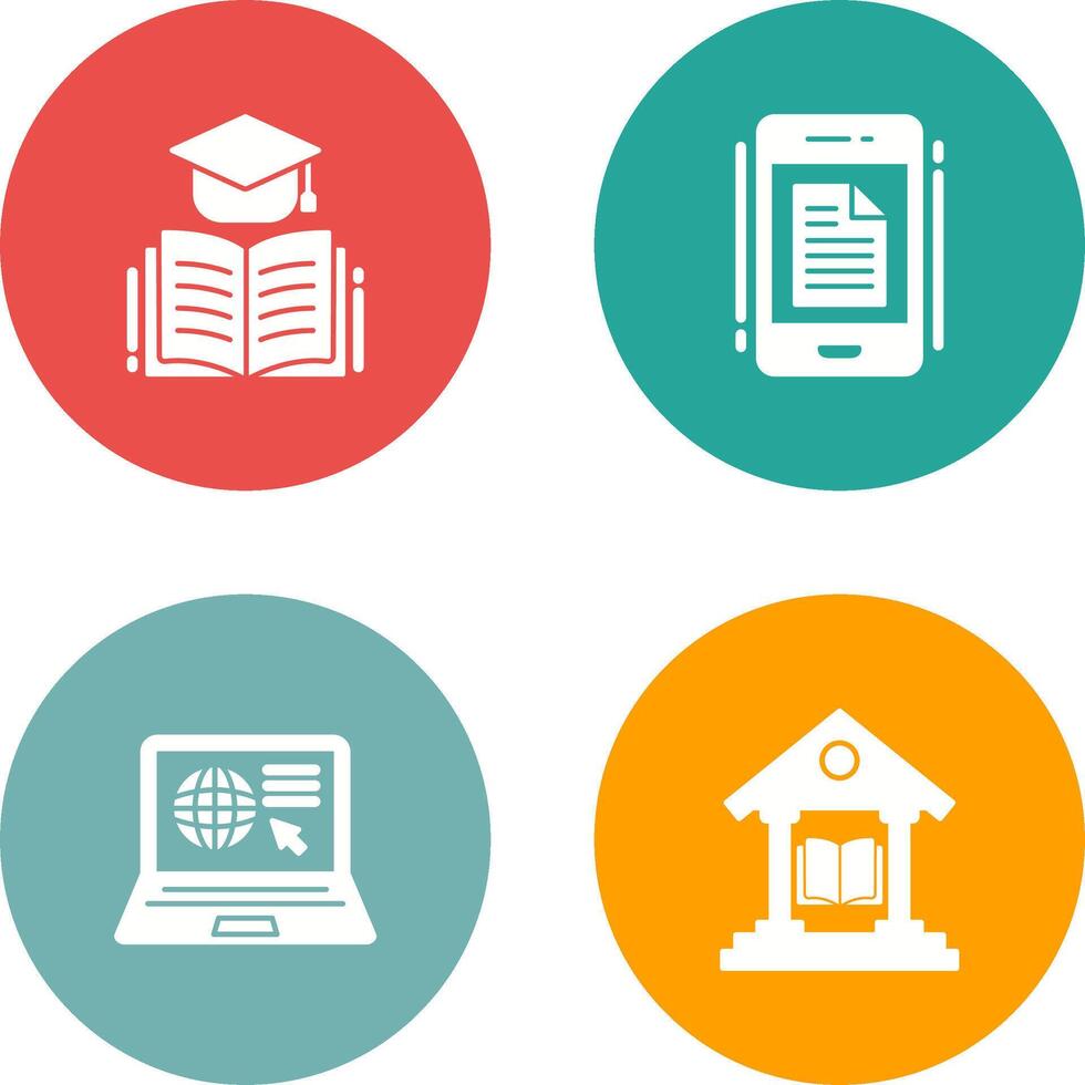 Graduation and Phone Icon vector