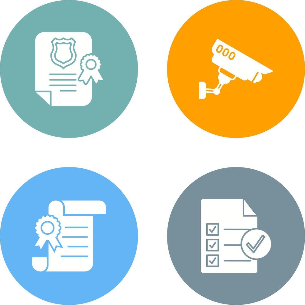 Document and Cctv Icon vector