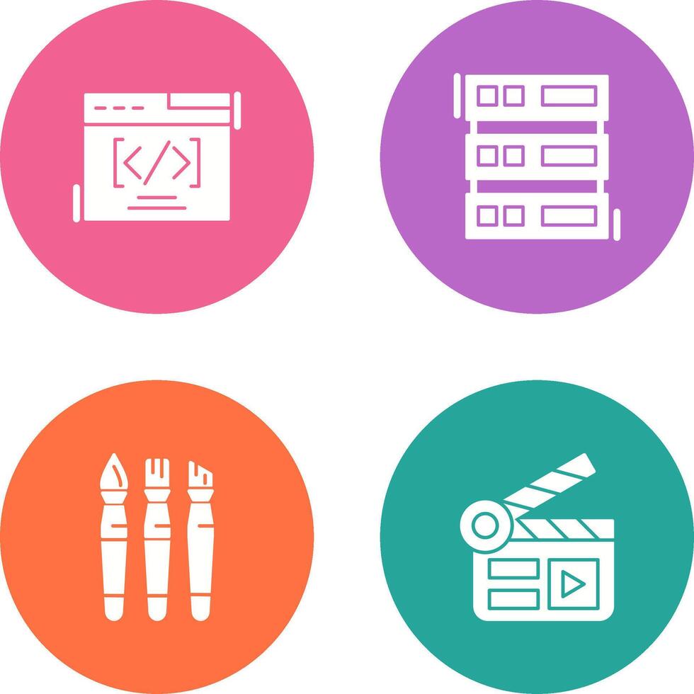 Web Coding ND Server Icon vector