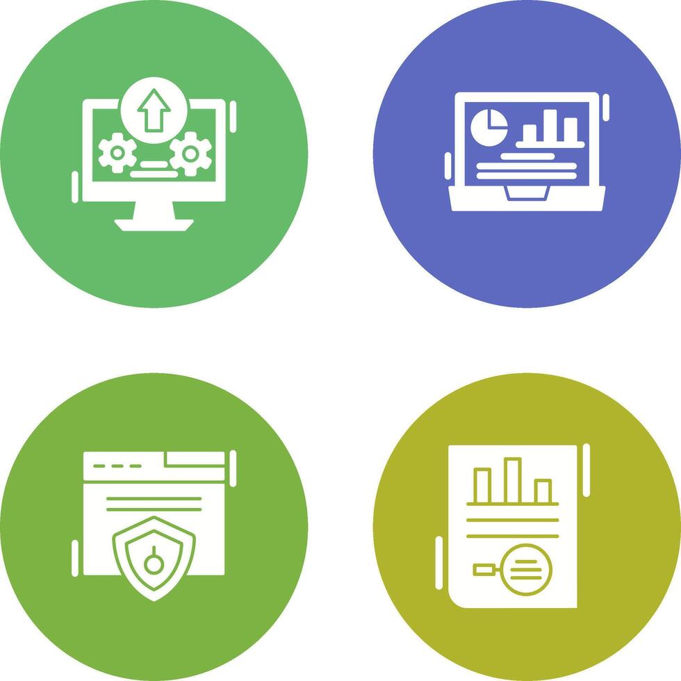 Upload and Dashboard Icon vector