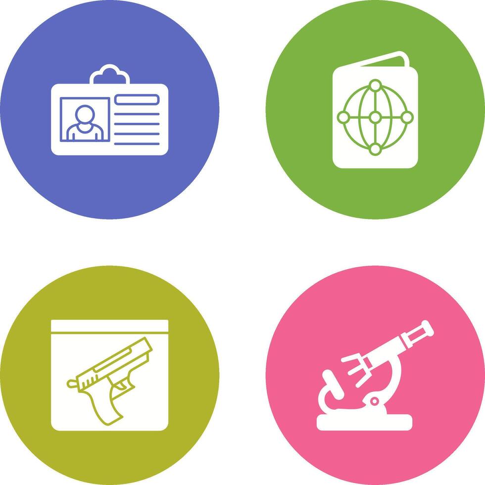 Criminal Card and Passport Icon vector