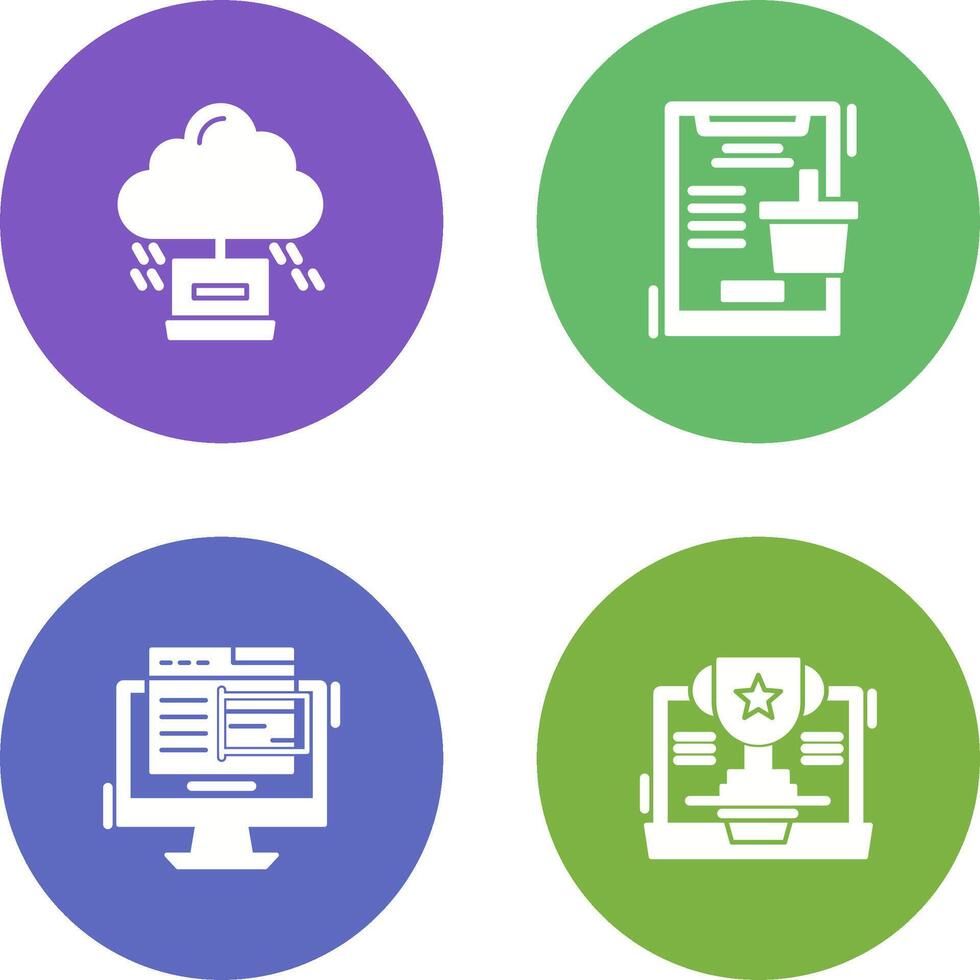 Cloud Computing and Online Shopping Icon vector