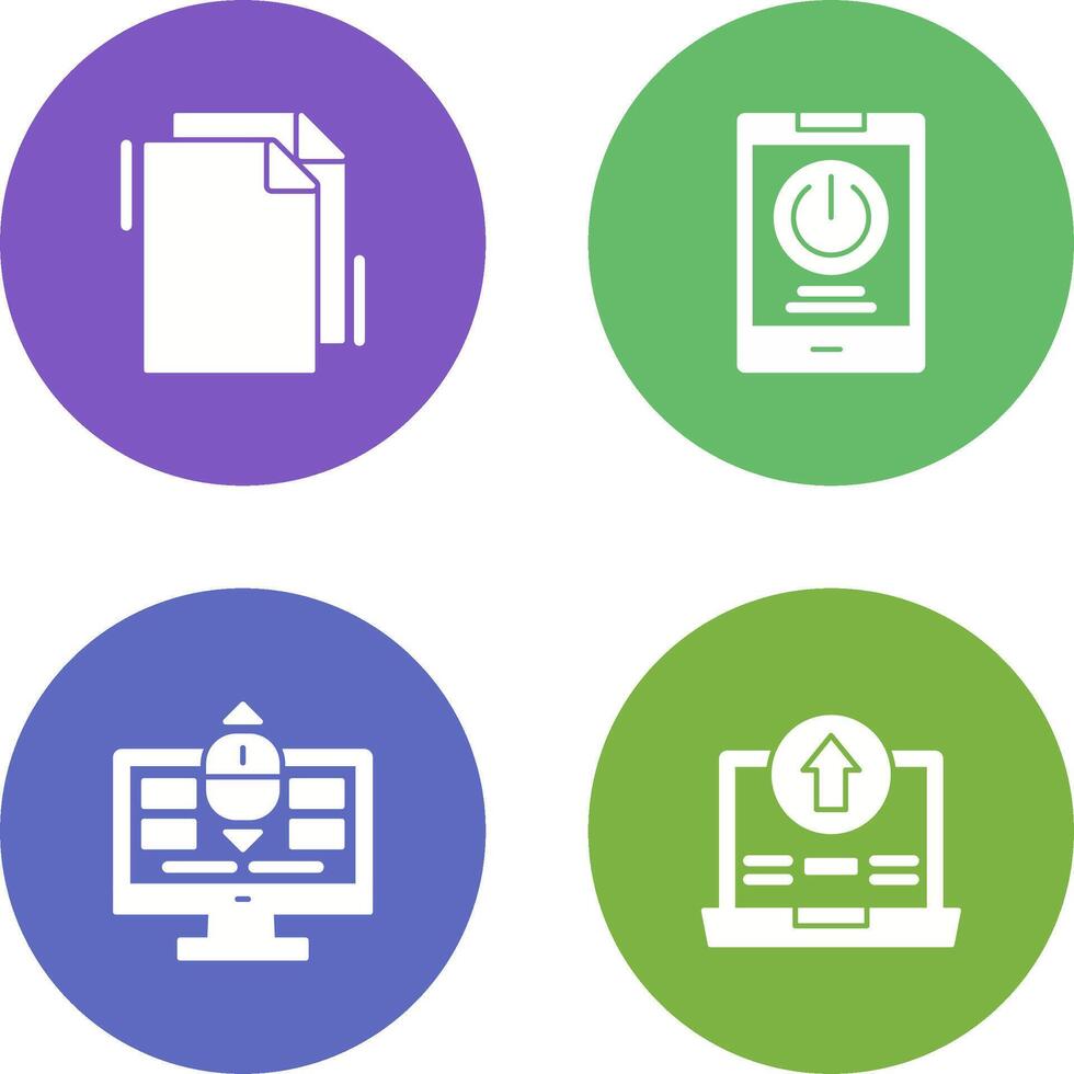 Copy and Power Icon vector