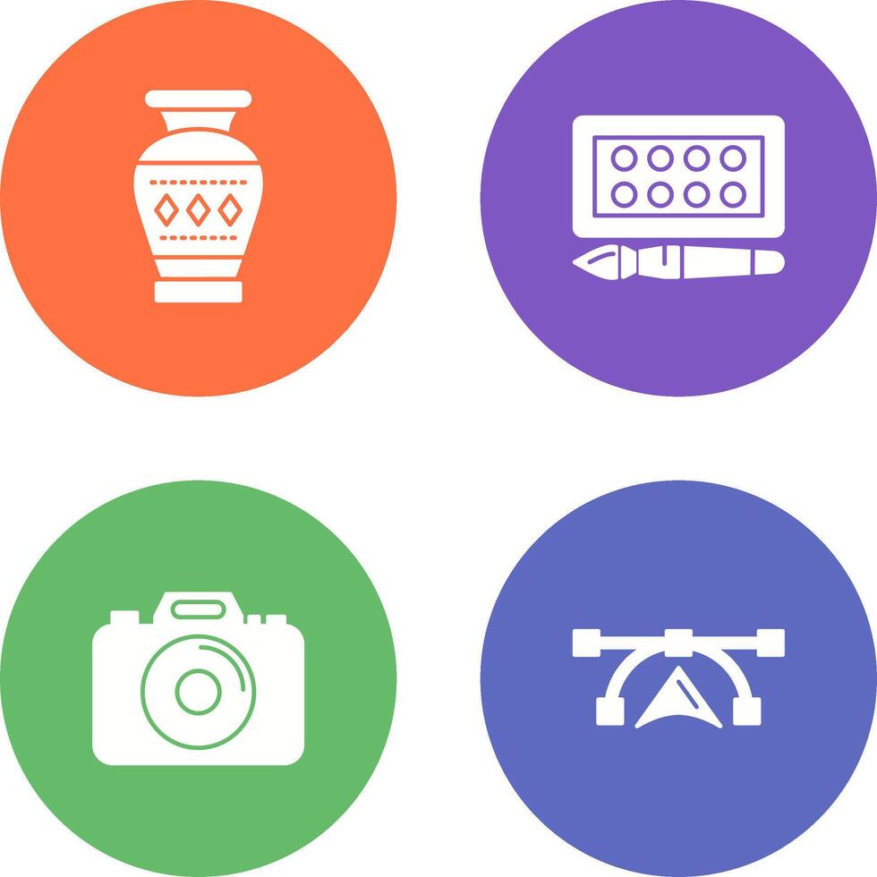 Vase and Water Colors Icon vector