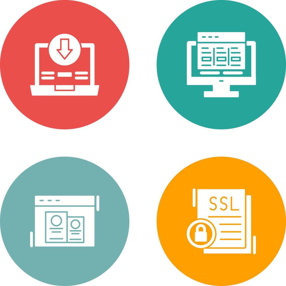 Downlaod and Layout Icon vector