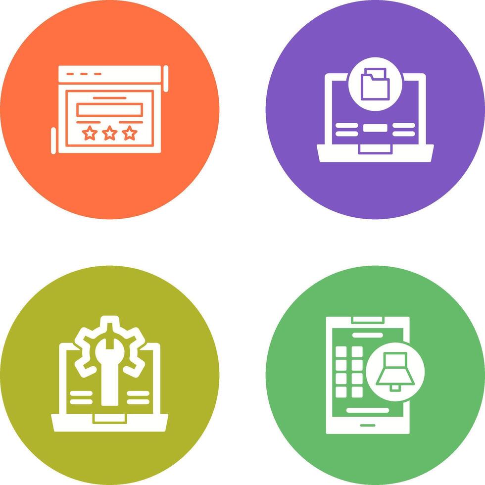 Rating and Data Storage Icon vector