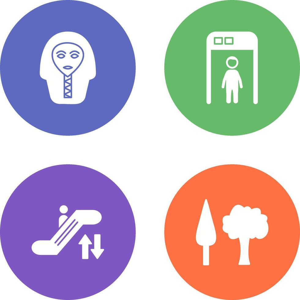 Egyptian Face and Security Icon vector