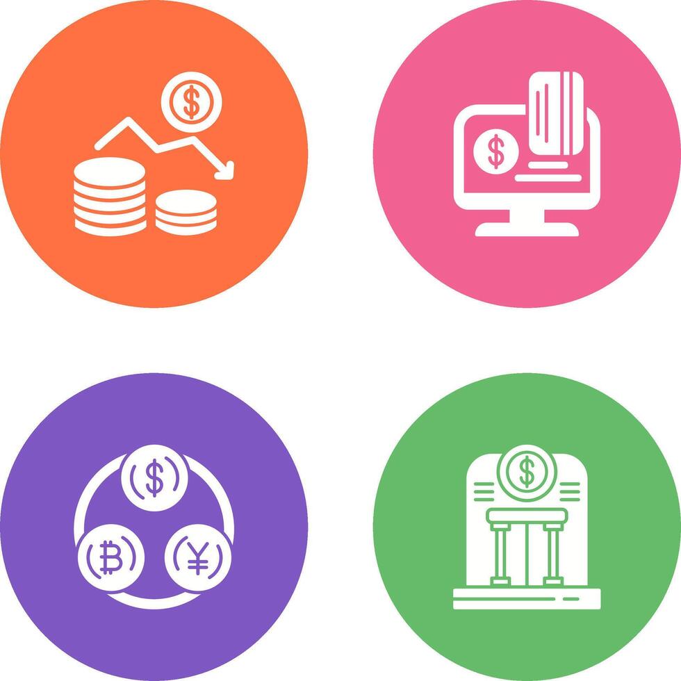Money Loss and Online Payment Icon vector