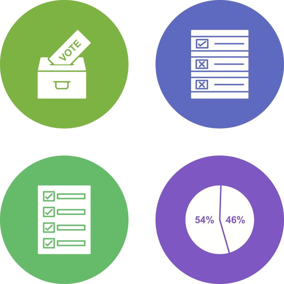 Casting Vote and Ballot Paper Icon vector