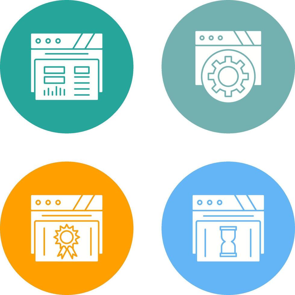 Dashboard and Browser Icon vector