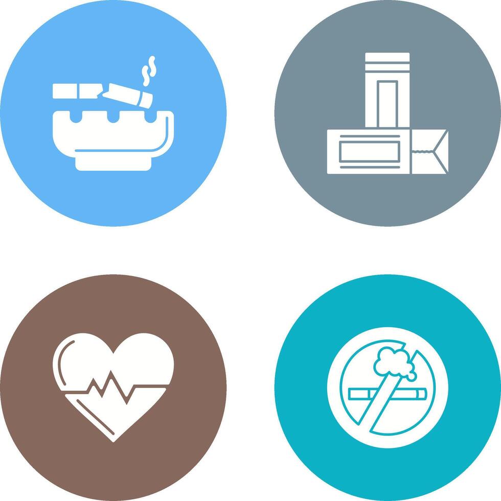 Broken Cigarette and Chewing Gum Icon vector