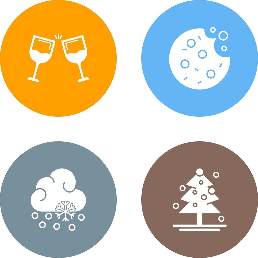 Wine and Cookie Icon vector