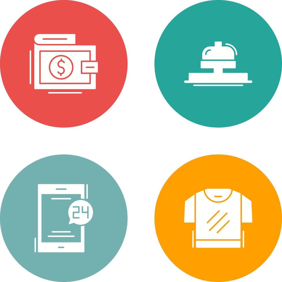 Wallet and Bell Icon vector