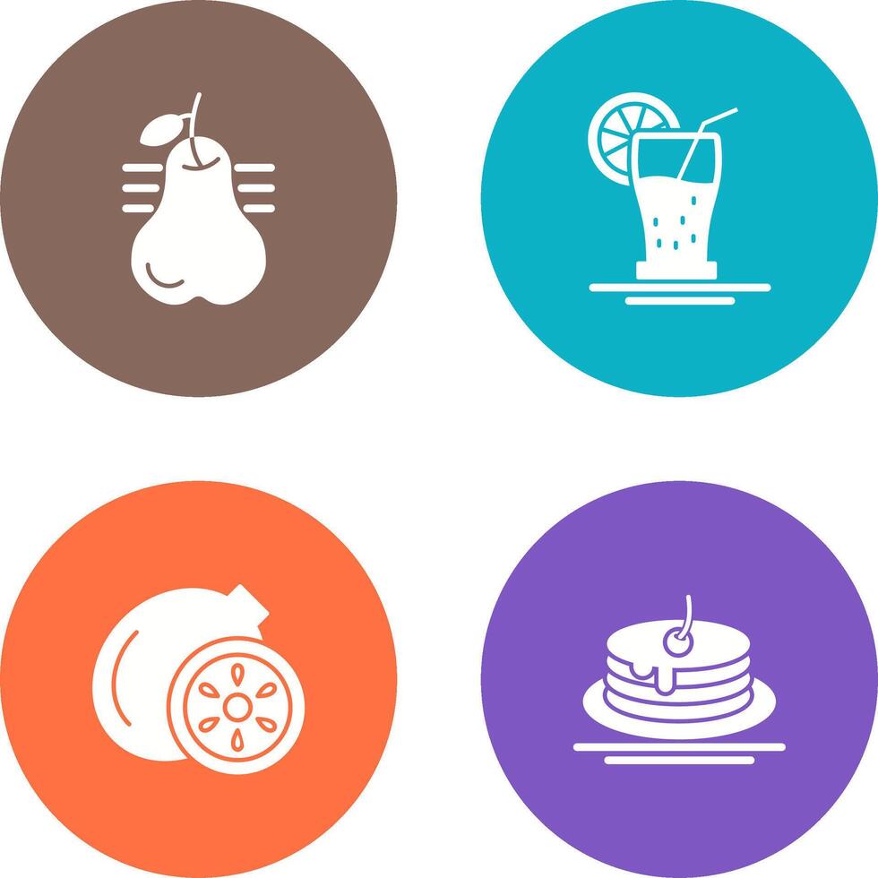 Pear and Orange Juice Icon vector