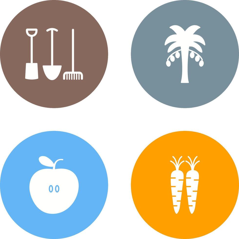 Gardening Tools and Palm tree Icon vector