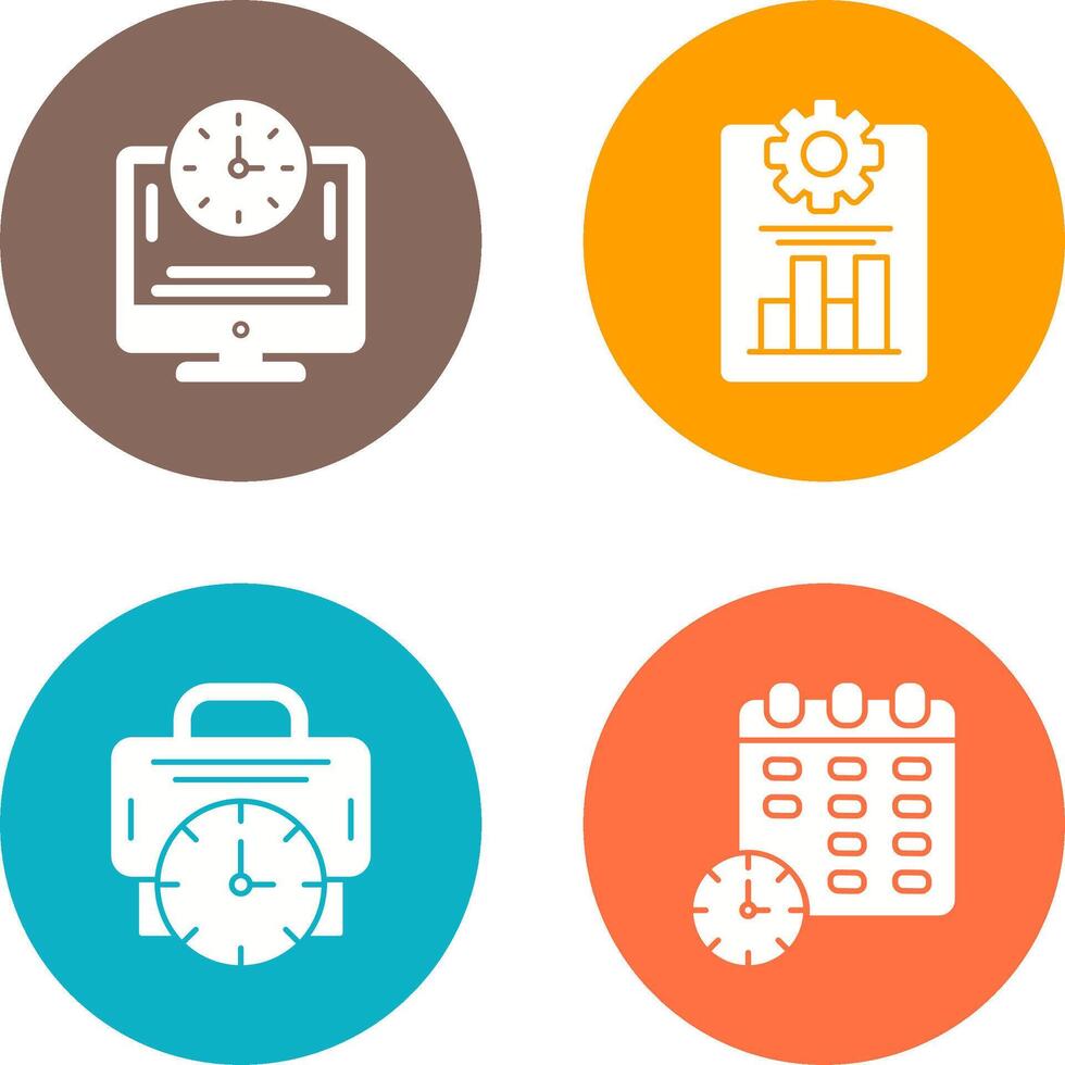 Productivity and Online Time Icon vector