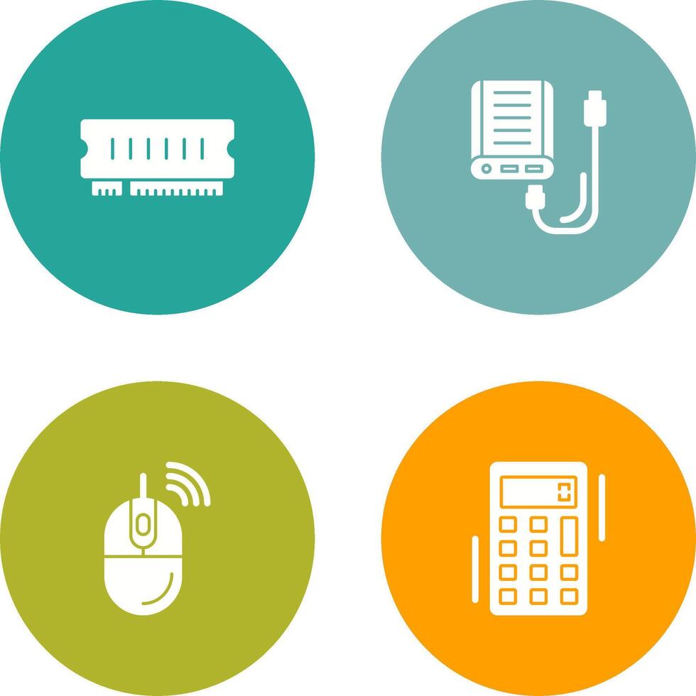 Ram and Power Bank Icon vector