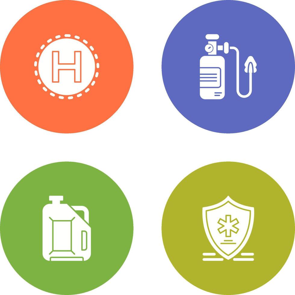 Helipad and Oxygen Icon vector