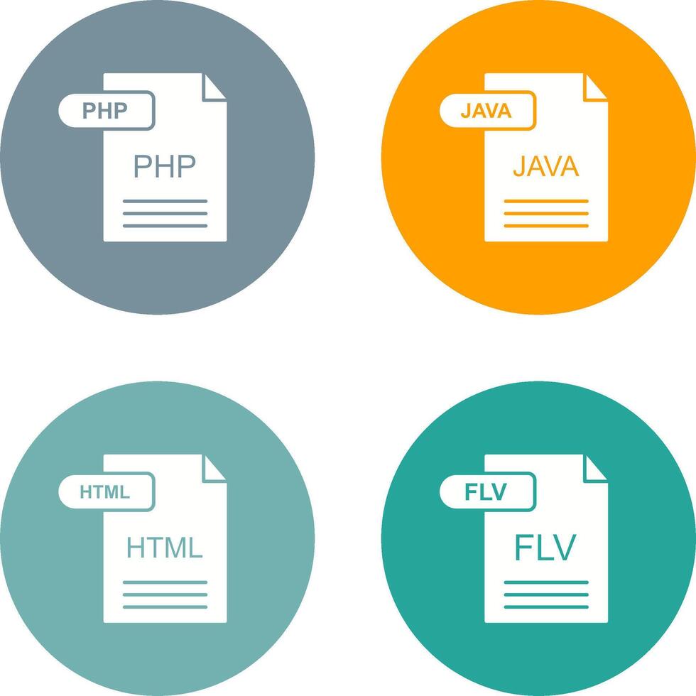 PHP and Java Icon vector
