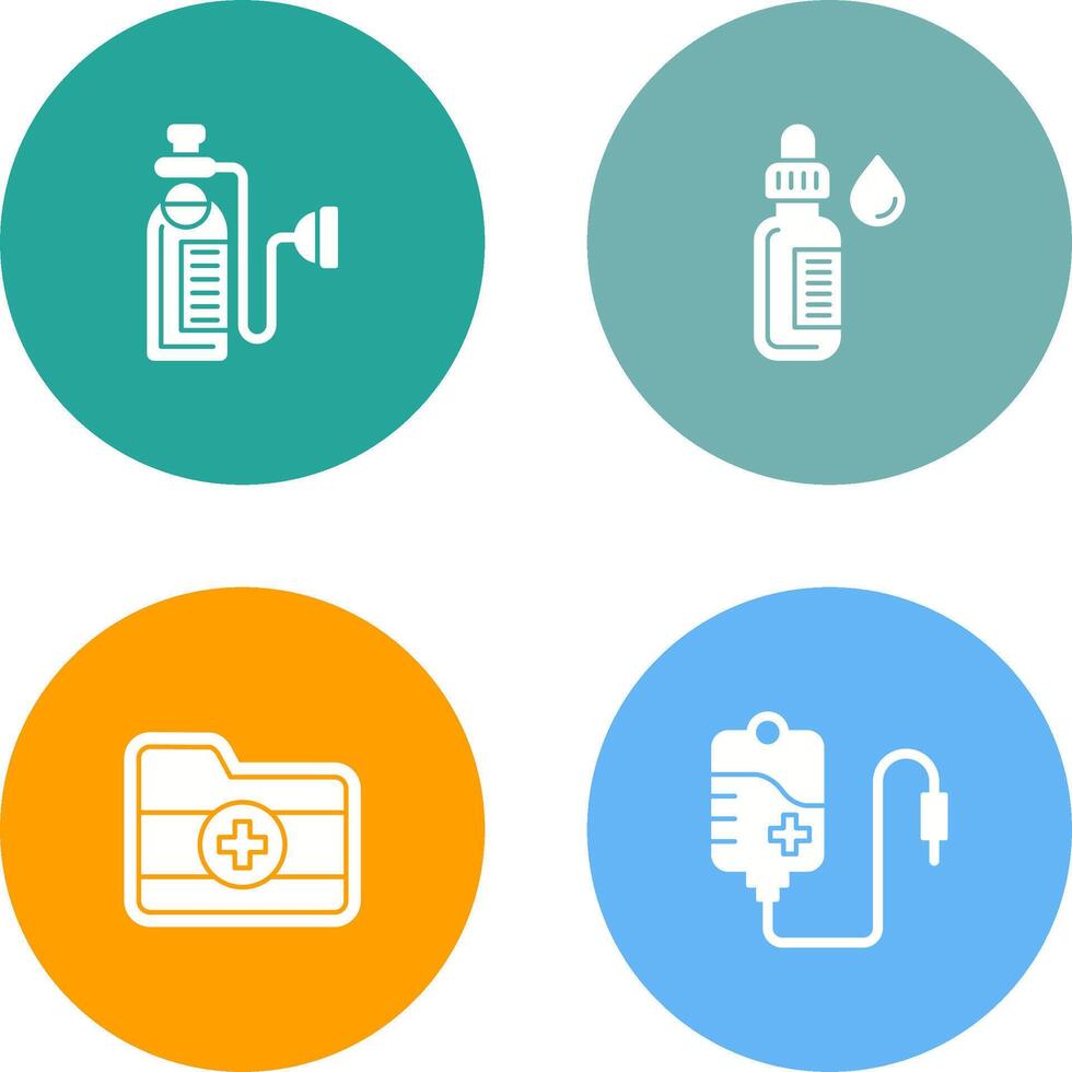 Oxygen and Dropper Icon vector