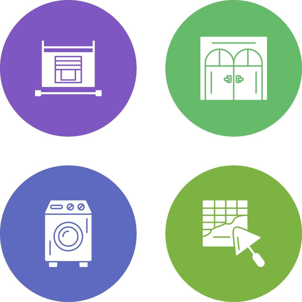 Blind and Door Icon vector