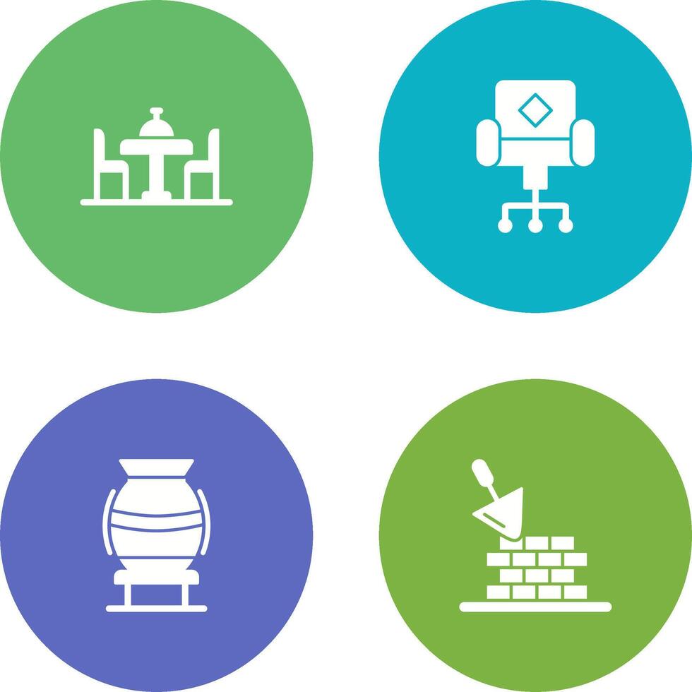 Chair and Dinning Table Icon vector